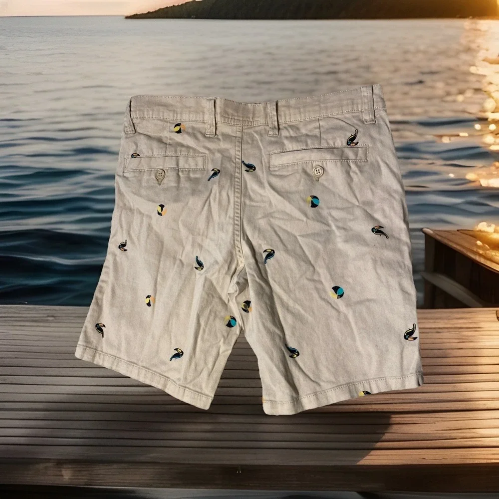 MENS RAW YARN INDUSTRIES TOUCAN WHITE SHORTS SIZE 30